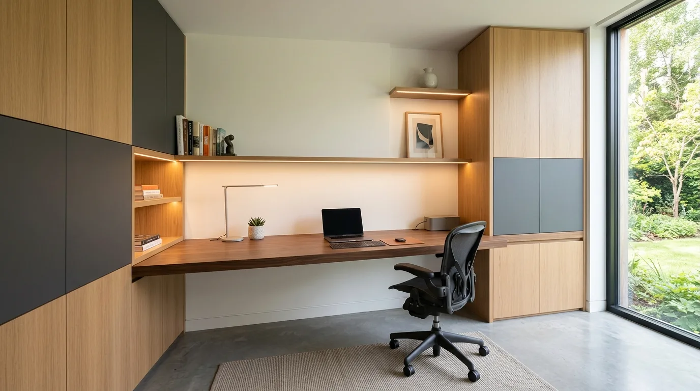 Use zoning if the office shares another room inspiration for a home office.